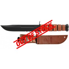 KA-BAR USMC 7" Blade Serrated Edge Knife w/Sheath